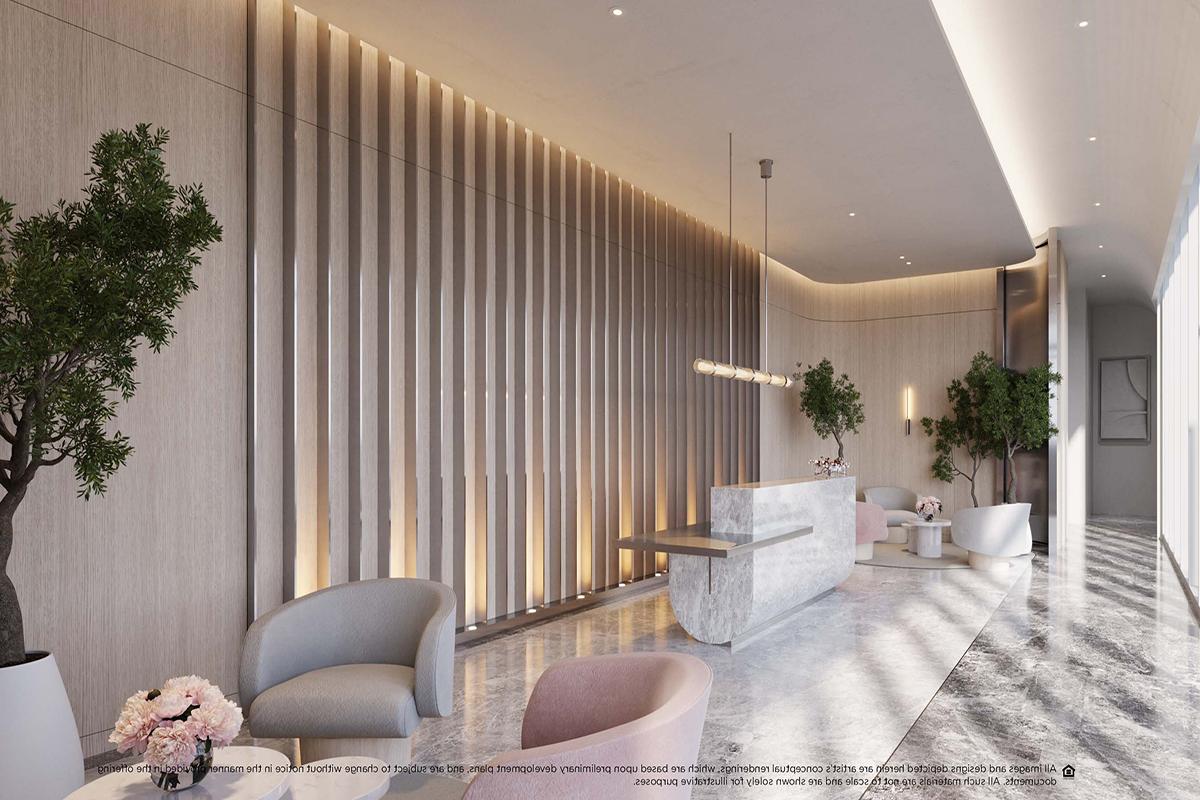 Rendering of La Baia Lobby