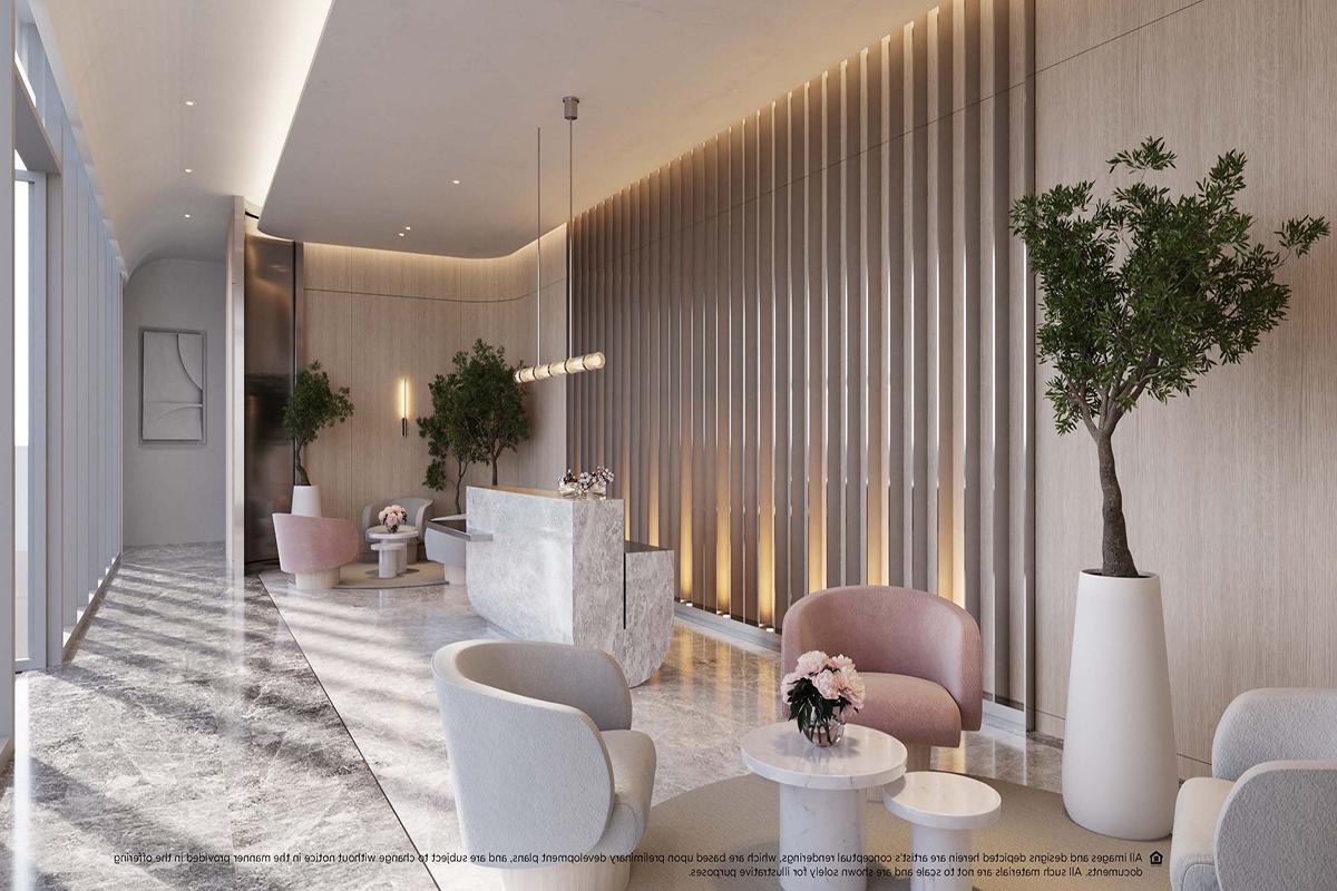 Rendering of La Baia Lobby